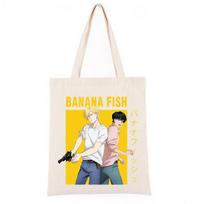 Naujas Bananų žuvies pirkinių krepšys, bakalėjos parduotuvės „Bolsa“ ant peties, drobinis krepšys, pirkėjas Korėjos rankinė „Eco Tote“, sulankstoma „bolsos“ moterims 24*26cm smėlis
