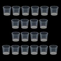 20 vnt matavimo puodelių ąsočiai, plastikiniai, 20 ml, skysčiui black