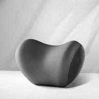 Memory Foam Aviation-Grade Neck Pillow for Car Headrest and Lumbar Support white
