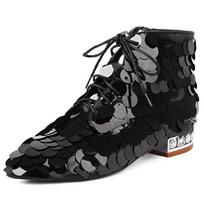 Madingi prabangūs moteriški ankle boots, su blizgučiais, auksiniai, sidabriniai, trumpi batai, moteriški, seksualūs, žemu kulnu, pavasario, žiemos, vakarėlių, šokių batai, didelis dydis 48 46 auksas