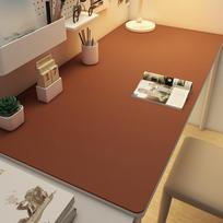 Solid Color Non-Slip Waterproof Leather Desk Pad for Students and Computers Yellow Brown. 30x45