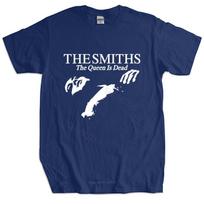 RogueWave T Shirt Summer Tops The Smiths  The Queen Is Dead  - T-Shirt, 1980's Indie, Morrissey Bigger Size Homme Black T-shirt XS tamsiai mėlyna spalva