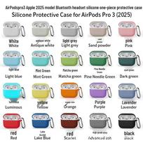 AirPods 3 Silicone Protective Case - Thickened Liquid Silicone Cover for Apple Pro 3rd Gen Earphones AirPods 3 šviesiai pilka spalva