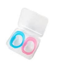 2 vnt. silikoniniai akių plovimo puodeliai, daugkartinio naudojimo akių plovimo puodeliai, minkšti akių vonelės puodeliai su dėžute Pink Blue