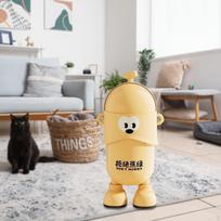 Šiukšliadėžė Konteineris miela šiukšlių dėžė Pastatoma šiukšliadėžė su atverčiamu dangčiu virtuvei, darbo kambariui Yellow