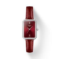 Tissot Leather Strap red Dial Men's Fashion Watch T160.110.16.423.00 raudona