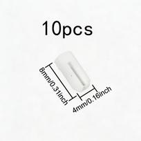 10 vnt. 4*8 mm plastikiniai varžtų skylučių kamštukai, lengvai montuojami, baldų spintelių vyrių remontui, laisvų skylių tvirtinimui 10 Pcs balta