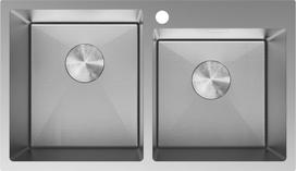 Mexen Xorin 2 skyrių nerūdijančio plieno kriauklė 780 x 450 mm, inox HC - 6441782000-01HC, 780 x 450 x 200 mm