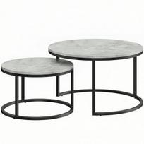 Kavos staliukų rinkinys 78.5x78.5x46.5 cm Pilkas Metalas