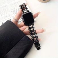 Išmanusis laikrodis Metalinė apyrankė Apple Watch laikrodžiui, Juoda