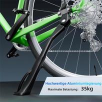 Reguliuojama aliumininė dviračio kojelė, juoda, 26-29 colių ratams — dviračio kojelė, dviračio atrama, mtb dviračių priedai, elektrinio dviračio kojelė, šoninis dviračio laikiklis, dviračių dalys, rėmo atrama