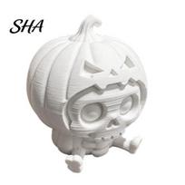 Textured Pumpkin Skull Figure Ornament, Hollow Ghost Face Design, 3D Printed Unique Halloween Decor Detailed Layered Figurine, for Desktop Display And balta
