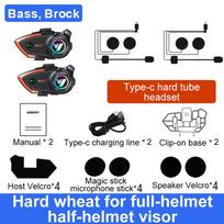 Y80 2X Motorcycle Helmet Intercom BT Headset 1000M Interphone V5.3 Hands Free Call Wireless Noise Reduction Waterproof juoda