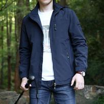 Spring Men Outdoor Waterproof Jacket Windbreaker Rain Coat Camping Jackets M karališkos mėlynos spalvos