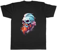 Ginger Beard Skull Mens T-Shirt Hipster Bearded Barber Unisex Tee Gift XL