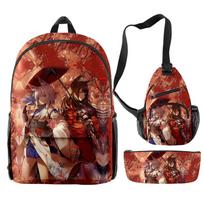 Classic Peculiar Novelty Cool Azur Lane Game 3D Print 3pcs/Set pupil School Bags Travel Laptop Backpack Chest Bag Pencil Case auksas