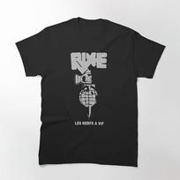 Rixe Mens Punk Oi Graphic TShirt French Text Black Crew Neck Streetwear Tee Hardcore Punk Rock Band Shirt AllSeason XL