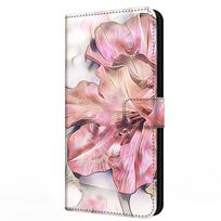 Flip Leather Case for Samsung Galaxy A15 A25 A35 A55 A54 A53 A52 A34 A42 A32 A24 A23 A22 A14 A15 A12 A16 5G Card Wallet Cover For Galaxy A55 5G&Case & Strap violetinė