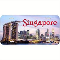 D Flat  Launch of  D Flat Singapore Cityscape Plaque Cover  Vibrant Asian Cityscape Design Sturdy Polished Suitable for 15x30cm(5.9x7.8inch)