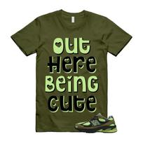 2010 Sea Moss Afterglow Olive Green Black T Shirt Match OHBC S