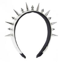 Devil Embellished Leather Look Hair Clip Unisex Headpiece For Stage Performances Outings balta