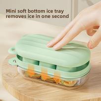 Cube with LidRefrigeratorPress TypeHouseholdEasy-to-Remove Ice Boxes 1PC dangaus mėlyna spalva