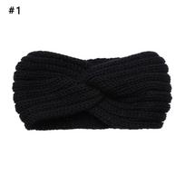 New Winter Women Knitting Headwear Weaving Cross Headband Head Wrap Crochet Turban 1