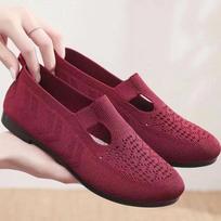 Nauji patogūs kasdieniai moteriški batai Mada Minkštas padas Kvėpuojantys tuščiaviduriai plokščiapadžiai batai moterims Zapatos De Mujer 2024 35 raudona