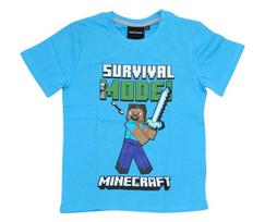 Marškinėliai berniukams Minecraft, mėlyni, 152 cm