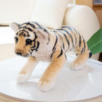 Simuliacinis liūtas, tigras, leopardas, pliušinis žaislas, minkšta įdaryta lėlė, animacinis mielas gyvūnas, pliušinis pagalvė, namų dekoras, vaikų gimtadienio dovana 39cm tigras