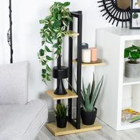 Gėlių lysvė metalinė 4 pakopų 93 cm juoda Orion