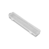 Clear Travel Water Color Pens Brush Holder Dustproof Plastic Storage Case with Lid Portable Cosmetic Brush Organizer Small white