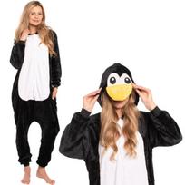 Moteriška Vientisa Pižama Kigurumi Kostiumas Pingvinas Juodas 165-175 Cm L, L