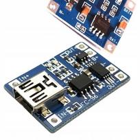 Kroviklis TP4056 Mini USB – Kompaktiškas dydis, LED indikatoriai, 5V 1A, Li-Ion akumuliatoriams