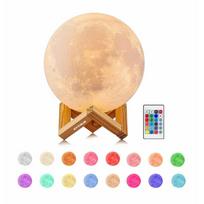 Full Moon Lamp, LED Lunar Night Light Remote Control Table Lamp Dimmable Brightness 16 Main Colors, 4 Light Conversion Modes with USB