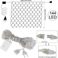 LED šviesų girlianda sodo užuolaida, atspari vandeniui, 8 režimai, 200x200 cm — balkono lemputės, terasos apšvietimas, kalėdinės dekoracijos, lauko lemputės, šviesų užuolaida, sodo apšvietimas, fasado apšvietimas