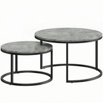 Kavos staliukų rinkinys 78.5x78.5x46.5 cm Pilkas Metalas