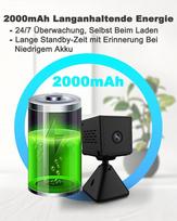 Vaizdo kamera Mini kamera 4K HD belaidė „Wi-Fi“ su naktiniu režimu ir 64GB kortele, juoda — šnipinėjimo kamera, namų stebėjimas, ip kamera, elektroninė auklė, tiesioginė peržiūra, judesio aptikimas, paslėpta kamera