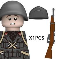 MOC II Pasaulinio karo Italijos Kareivių Figūrėlės Statybiniai Blokiniai Italijos Armijos Pėstininkų Karininkas Ginklai Pistoletas Apsiaustas Šalmai Tanko Patranka Blokeliai Žaislai