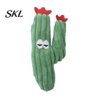 Stuffed Cactus Toy Catnip Cat Toy, Chew Soft Adult Plush Kitten Kicker for Indoor Cats Biting Kicking Durable tamsiai žalia spalva
