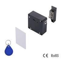 RFID Keyfob Card Invisible Locker Lock for Sauna & Waterpark: Electronic Keyless Smart Induction Lock for Drawers and Furniture (Black,Wood Door&PC&Cabinet lock) juoda