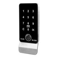 TTLock Lock With Shake Hands Fingerprint Zinc Alloy RFID Swipe Card Furniture Bedside Table Password Locker Digital Cabinet Lock (Silver,Wood Door&Zinc Alloy&Door Lock) sidabras