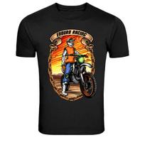 Enduro Racing Dirt Bike Rider Graphic T-Shirt L