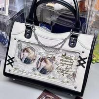 Y2K Cute Ita Bag Girl Transparent Messenger Bag Women's Fashion Shoulder Crossbody Bag Ladys DIY Display Tote Bag Lolita Handbag 30x22x11cm balta