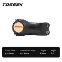 TOSEEK T700 Carbon Fiber Road Mountain Gravel Bike Stems 31.8mm Handlebar Clamp 28.6mm Steerer Clamp 6/17 Degree Bicycle Stem Carbon Fibre