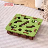 Interaktyvi katės erzinimo dėlionės dėžutė - protiškai stimuliuojantis žaislas katėms, smagus medžioklės žaidimas pramogai patalpoje, 12x12x3 coliai (30x30x7,5 cm)