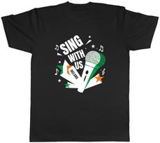 Ireland Music Sing with us Note karaoke Mens T-Shirt Tee Gift Top L