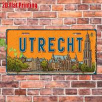 D plokščias kompiuteris Vintažinė metalinė plokštelė Tik dekoratyviniam naudojimui Lauko ženklas Sienų dekoras (cm xcm) Utrecht Aliumininis ženklas 15x30cm(5.9x7.8inch)