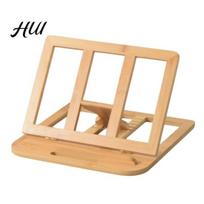 Efficient Air Convection Laptop Stand Adjustable Wooden Foldable Computer Riser with Ventilation Slots Desktop Storage Rack Load-bearing Holder
