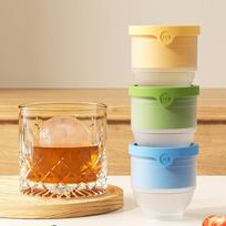 Food Grade Spherical Round Ice Cube Mold, Silicone Ice Ball Tray, Frozen Ice Compartment Make small ice hockey dangaus mėlyna spalva